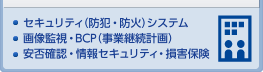 ・セキュリティ(防犯、防火システム)・画像監視、BCP(事業継続計画)・安否確認・情報セキュリティ、損害保険